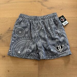 Baseball Lifestyle 101 Paisley Shorts Grey Youth Medium